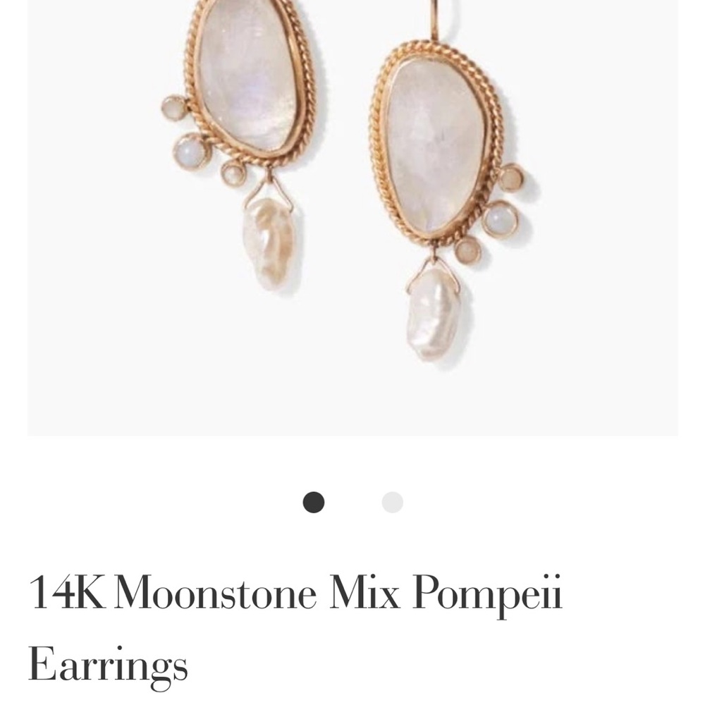 chan luu 14K Moonstone Mix Pompeii Earrings. (Retails for $1050.00)